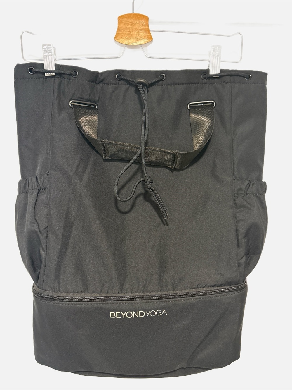 Beyond Yoga Black Convertible Drawstring Tote